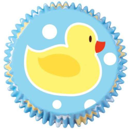 Blue Rubber Ducky Cupcake Papers - Click Image to Close